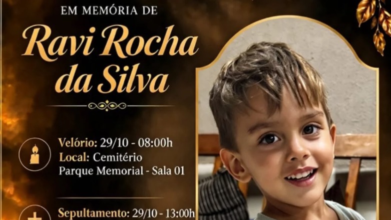 Último adeus a Ravi: menino que morreu em carro, em Senador Canedo, será sepultado nesta quinta (29)